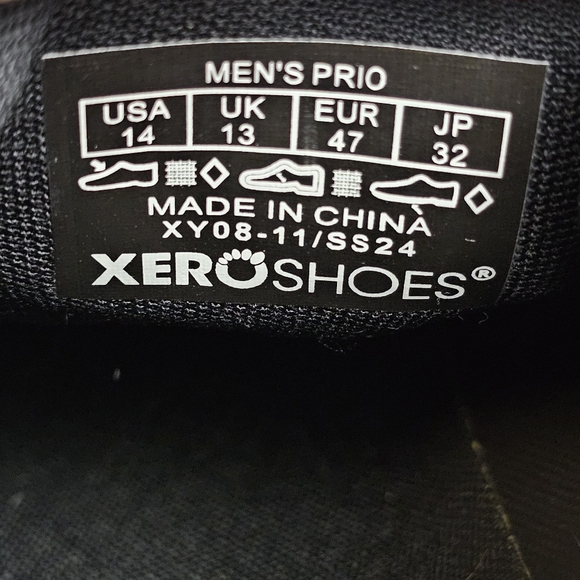 Xero Prio Mens Size 14 Barefoot Shoes Athletic Minimalist Sneaker Black main image 5
